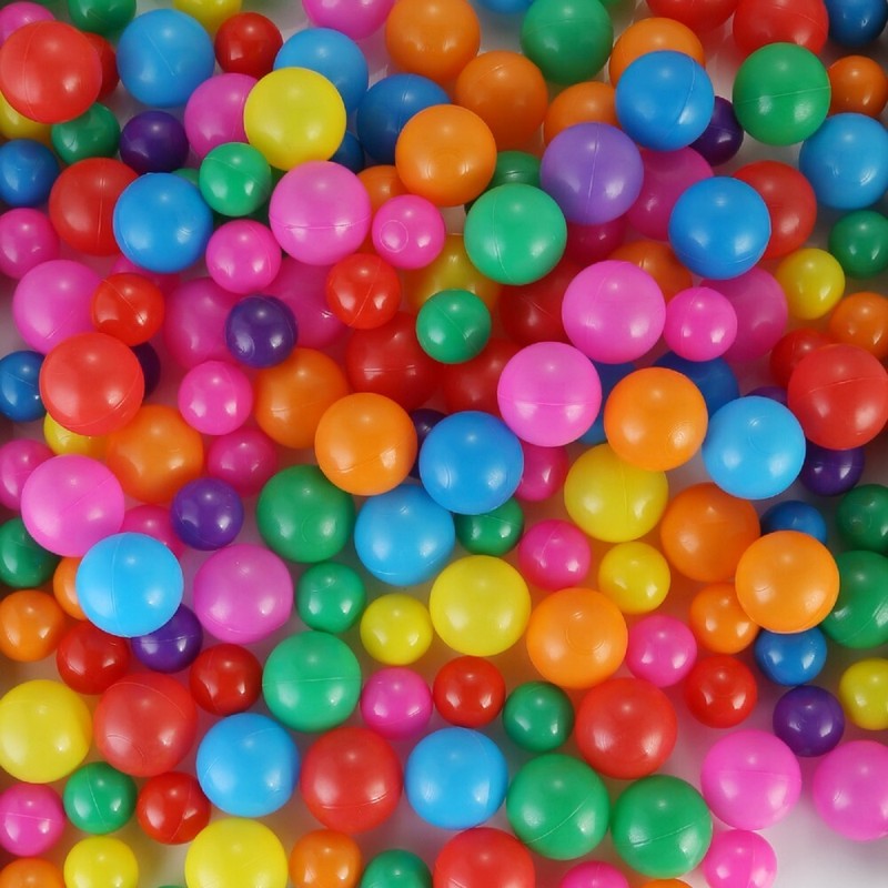 100pcs Colourful Funny Soft Plastic Ocean Balls Kids Baby Play Toy In Mesh Bag