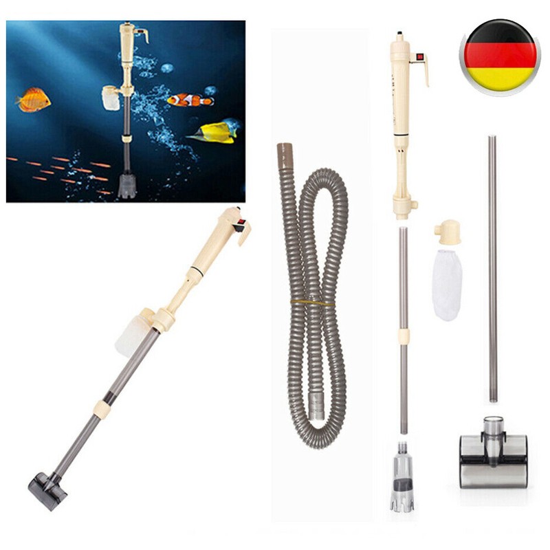 Elektrisch Aquariumpumpe Bodenreiniger Staubsauger Kiesreiniger Schlammsauger DE