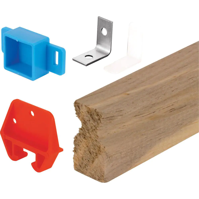 24 in. Wood Backplate and Track Guide Drawer Repair Set