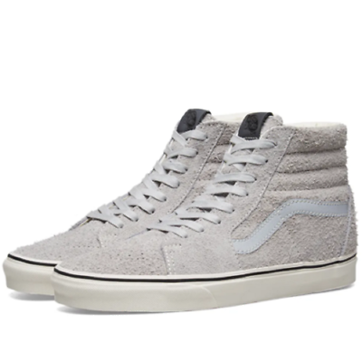 Men s Size 10 VANS Athletic Skate Shoes Sneakers Sk8 Hi Gray Hair