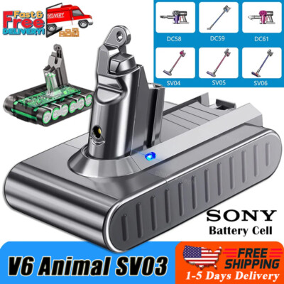 21.6V V6 Battery For Dyson V6 SV03 SV04 SV05 DC58 DC59 DC61 Handheld Animal 6 Ah