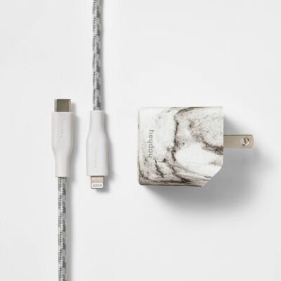 Домашний комплект для зарядки с 6 разъемами USB-C -heyday Marble