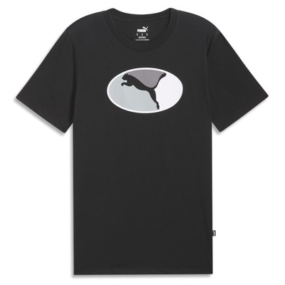 Футболка с круглым вырезом и коротким рукавом Puma Graphics Execution, мужские черные повседневные топы 68