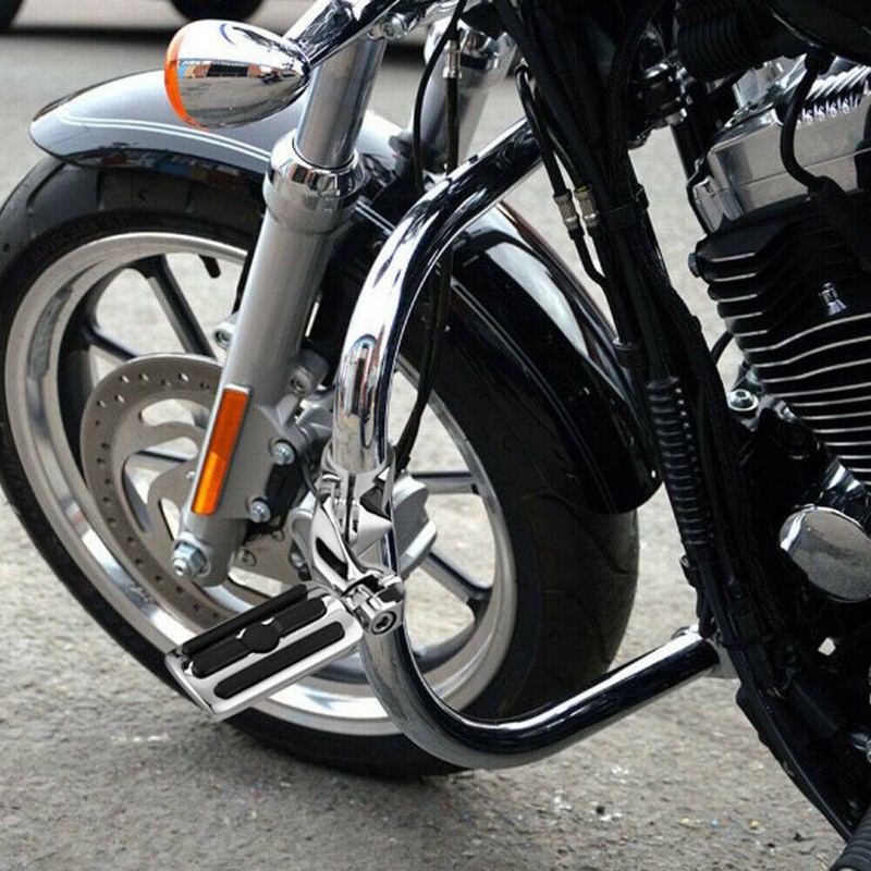 Chrome Highway Foot Pegs Pedal Rest For Harley Davidson Street Glide Road King A eBay