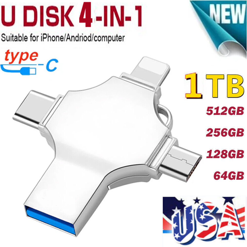 2TB USB 3.0 Flash Drive Memory Photo Stick for iPhone Androi