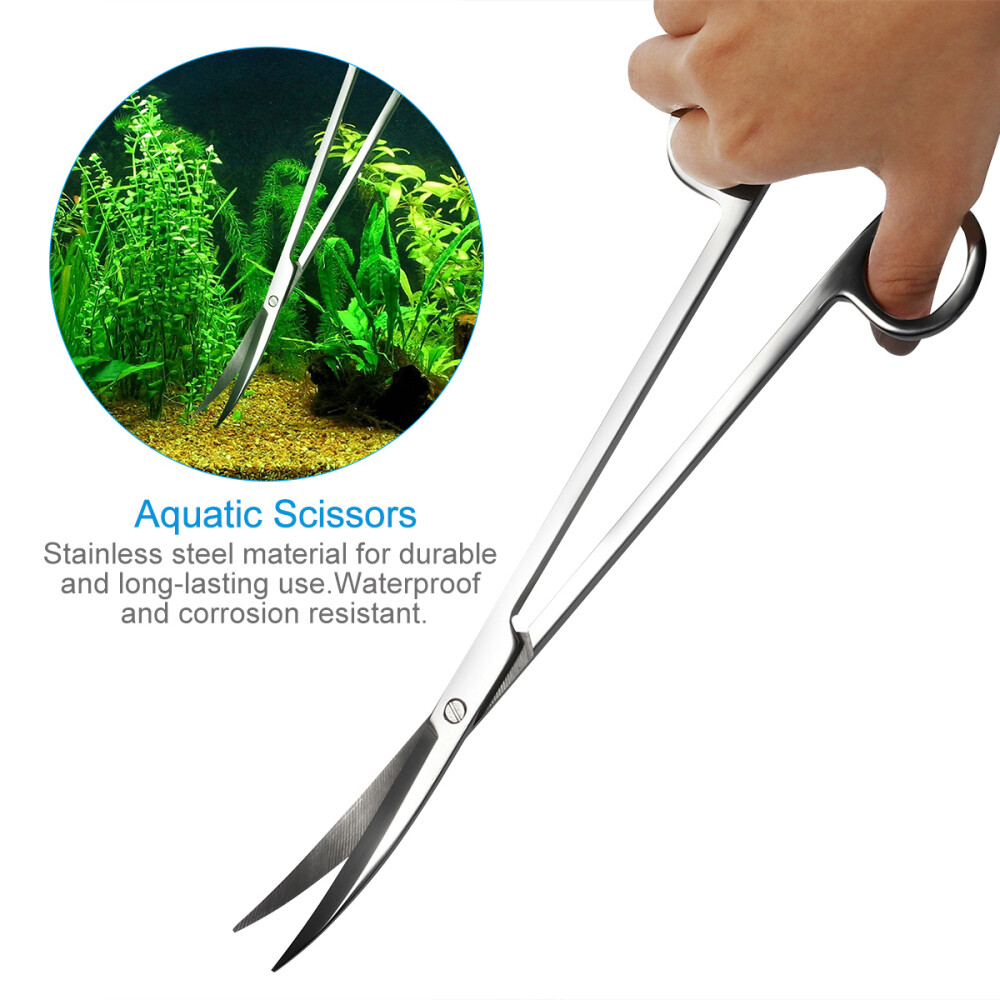 31 Stainless Steel Aquarium Tank Aquatic Plant Tweezers Scissors