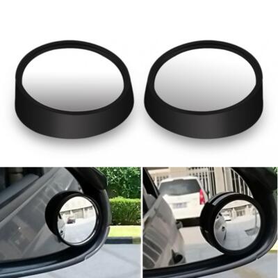 2x 360° Stick on Rear View Blind Spot Mirror Wide Angle Round Car Van Truck SUV