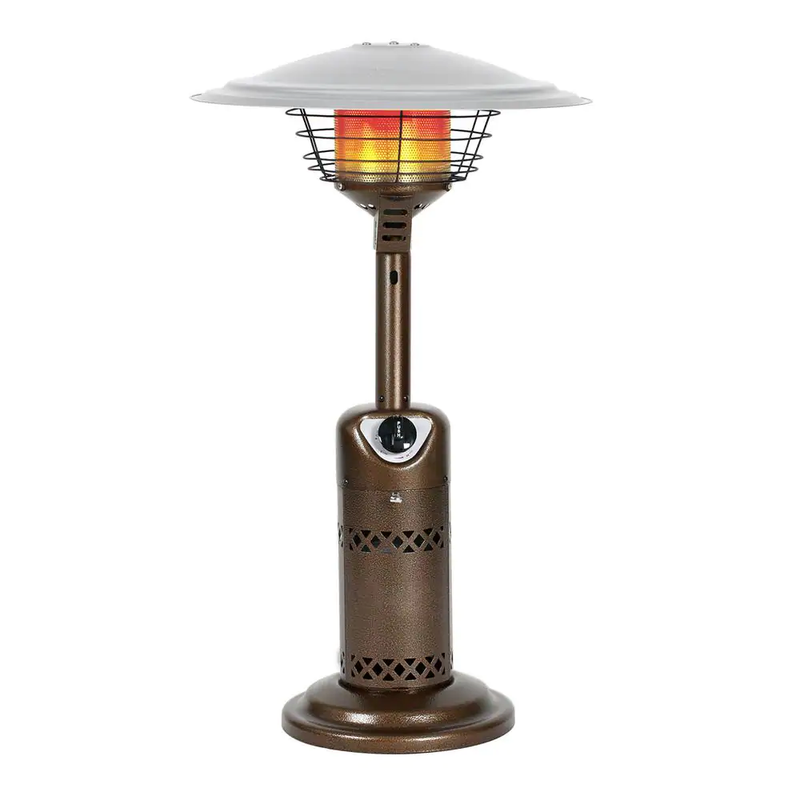 Portable Propane Patio Heater Outdoor Table Top Bronze Heat Backyard Adjustable