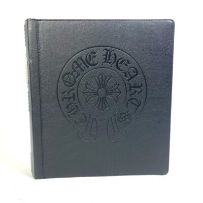 chromehearts ブックカバー　ケース CHROME HEARTS Horseshoe binder Folder Cover Leather Black | eBay