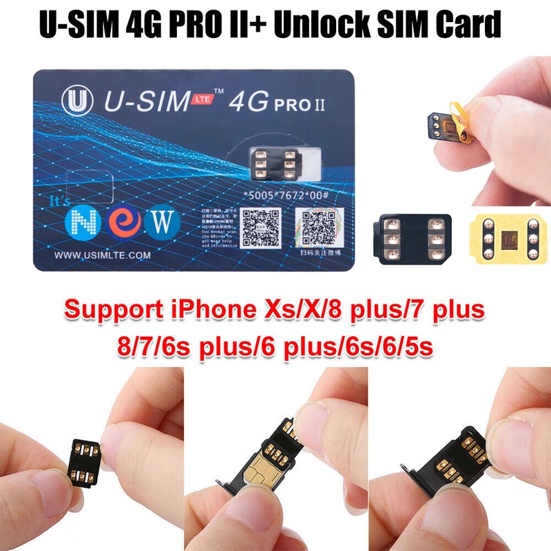 Perfect U-SIM 4G PRO II Unlock SIM Card For iPhone Xs X 8 7 6s plus iOS 12.2 13 | eBay