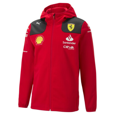 Мужская красная повседневная спортивная куртка Puma Sf 2023 Team Replica Softshell с полной молнией