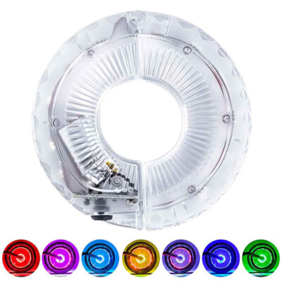 LED Bike Wheel Light 7 Color USB Rechargeable Hub Safety Tire Lights