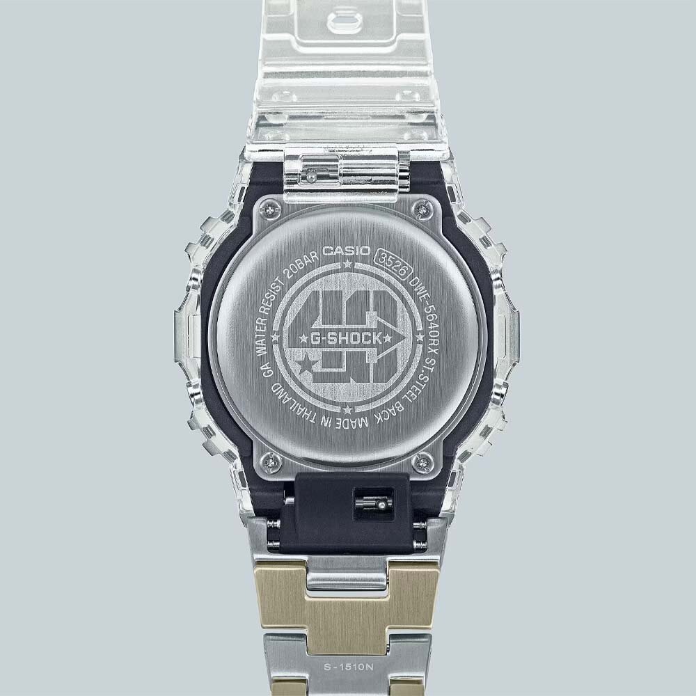 Pre-owned Casio G-shock 40th Anniversary Clear Remix Men's Watch Dwe-5640rx-7