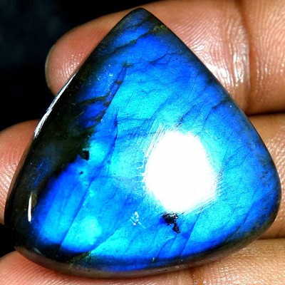 96.05Cts 100%Natural Blue Power Labradorite Heart Cab Loose Gemstone 35X 36X11mm
