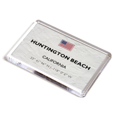 FRIDGE MAGNET - Huntington Beach - California - USA - Lat/Long