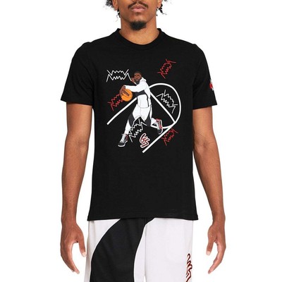 

Мужские черные повседневные футболки Puma Shammgod Graphic Crew Neck 533936-01, Черный, Puma Shammgod Graphic Crew Neck T-Shirt