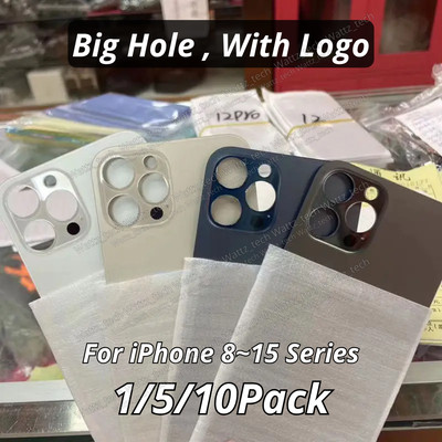 Back Glass NEW Replacement BIG HOLE Lot iPhone SE 8 X XR 11 12 13 14 15 Pro Max