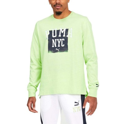 

Puma Nyc Golden Gloves Футболка с круглым вырезом и длинным рукавом Мужская футболка размера  Повседневные топы 5, Зеленый, Puma Nyc Golden Gloves Crew Neck Long Sleeve T-Shirt