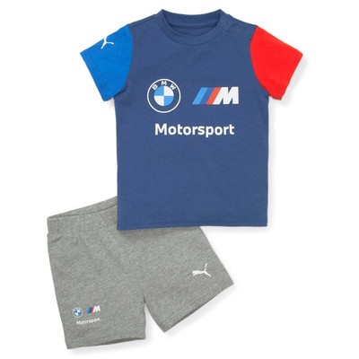 

Puma Bmw Mms Ess, комплект из 2 футболок и шорт, повседневный топ для мальчиков, размер 12 месяцев, Синий, Puma Bmw Mms Ess 2Pc T-Shirt - Shorts Set Infant