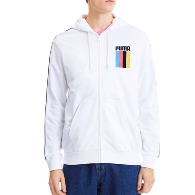 

Puma Celebration Full Zip Hoodie Мужская белая повседневная спортивная верхняя одежда 584146-02, Белый, Puma Celebration Full Zip Hoodie