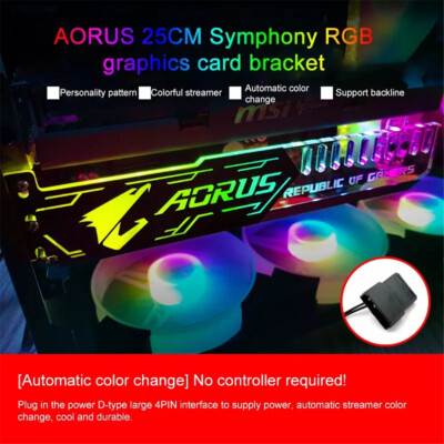 GPU Support Bracket ARGB Graphics Card Sag Brace Video Card GPU Stand Holder US