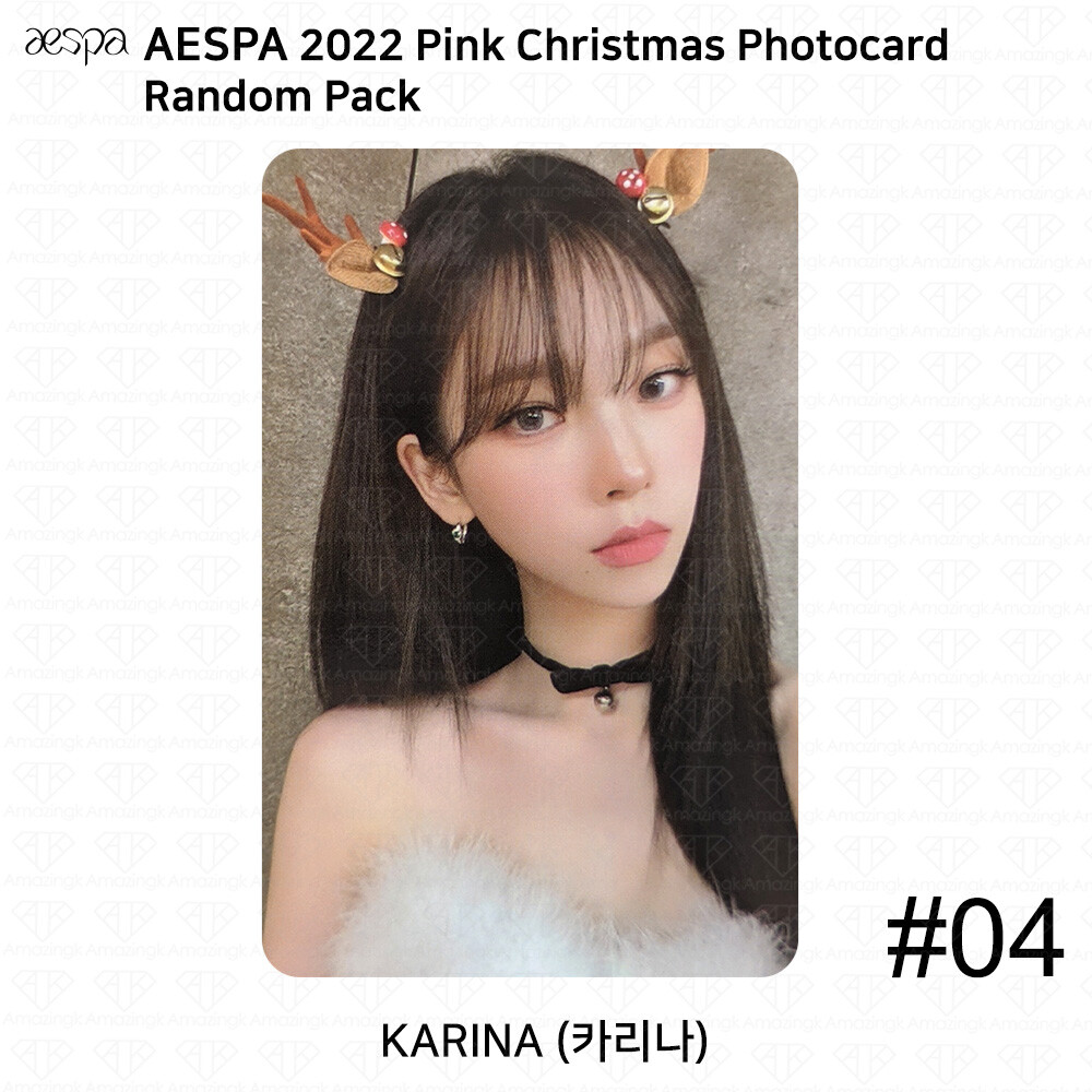 Aespa 2022 Pink Christmas Photocard Random Pack Karina
