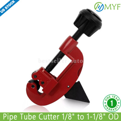 Pipe Tube Cutter 1/8'' to 1-1/8'' OD Copper Brass Aluminum PVC Plumbing HVAC Mini