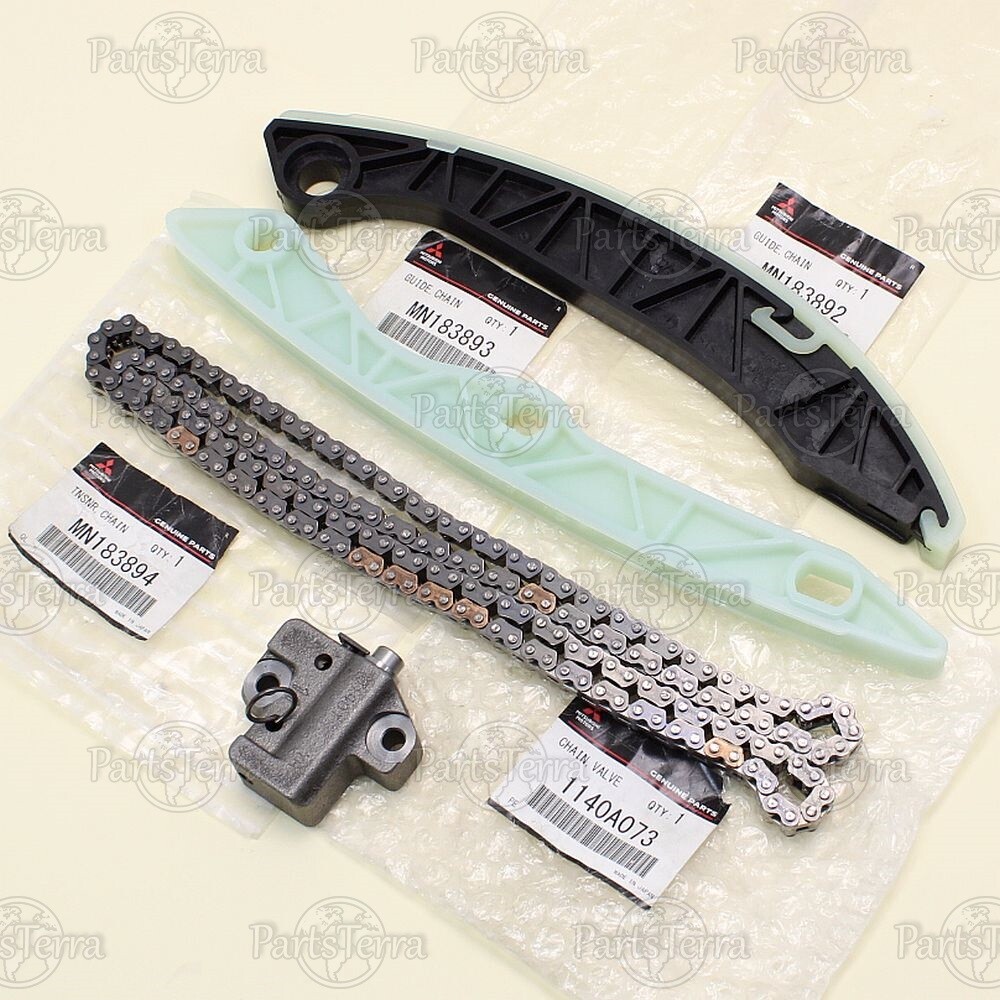 OEM Genuine Mitsubishi LANCER / OUTLANDER Timing Chain & 2 Guide & Tensioner Kit