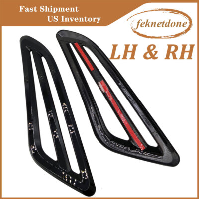 For 17-22 Nissan Armada Patrol Y62 Glossy Black Side Fender Air Vent Outlet