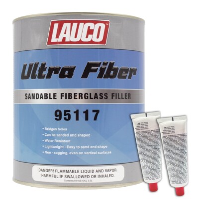Ultra Fiber Sandable Fiberglass Filler for Fiberglass, Steel, Plastics.