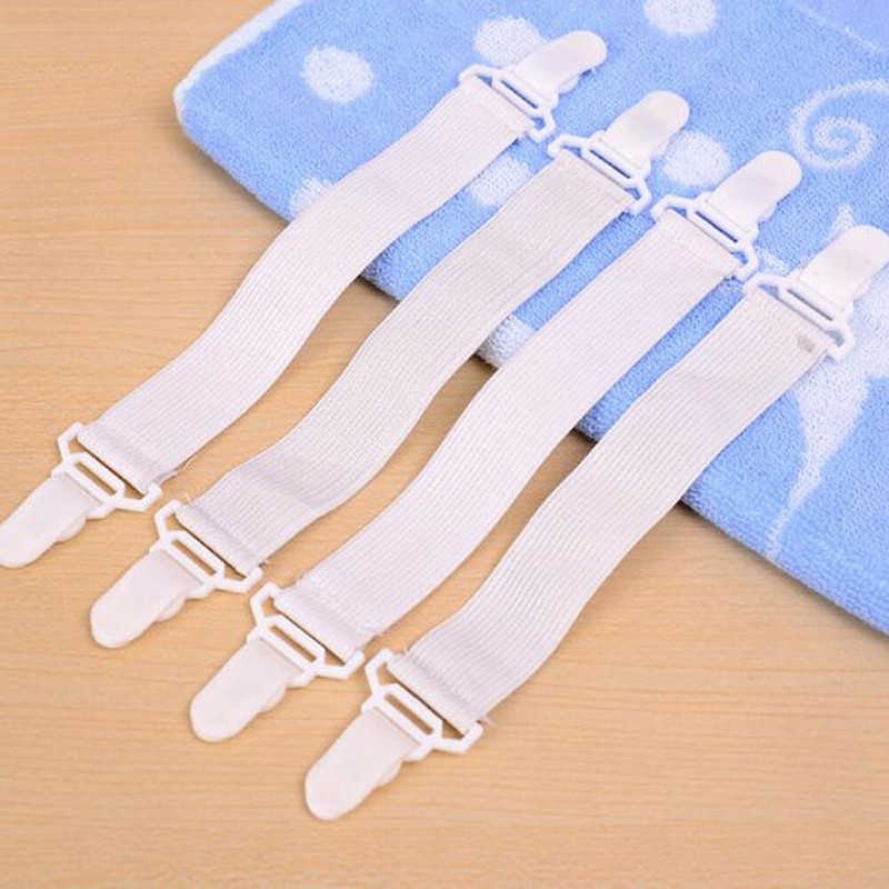 HK 4Pcs Elastic Cover Blanket Grippers Holder Bed Sheet Clip Mattress Fasteners