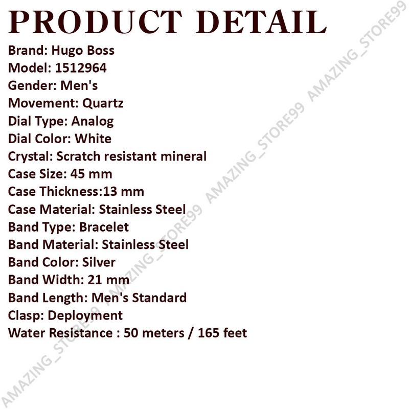HUGO BOSS NEU HUGO BOSS 1512964 HERRENUHR IKON CHRONOGRAPH SILBER EDELSTAHL ANALOG 45MM