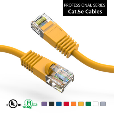 10 Lot 5'ft CAT5'e Network LAN Patch Cable Cord 350 MHz RJ45 Pack Ethernet UTP