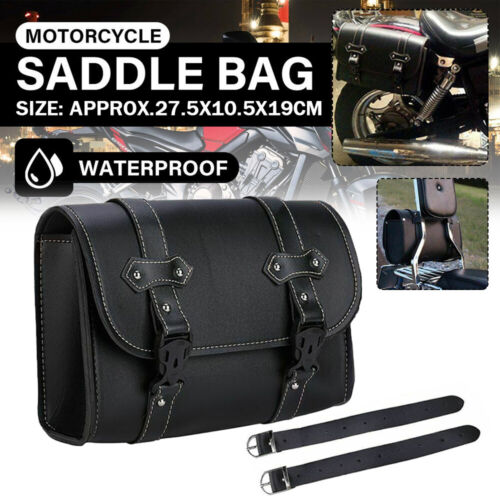 Motorrad Lenkertasche Werkzeugtasche PU-Leder Motobike Satteltasche Gepäckrolle