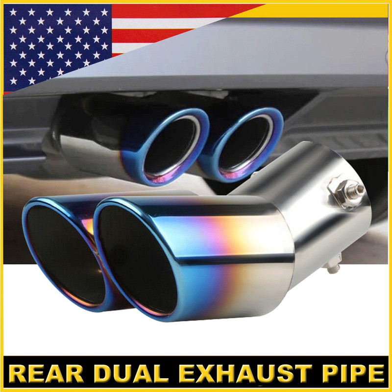 OXILAM Car SUV Rear Dual Exhaust Pipe Tail Muffler Tip