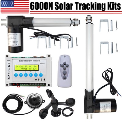 Electric Solar Tracking Controller W/ Wind Sensor DIY 6000N Solar Panel Tracker