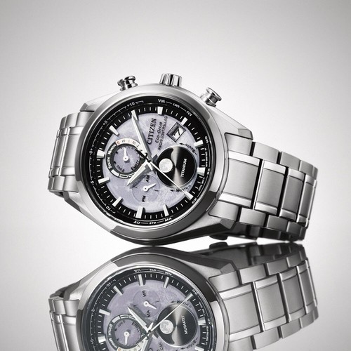 Pre-owned Citizen Tsuki-yomi By1010-81h Titanium Duratect Perpetual Global Radiocontrolled