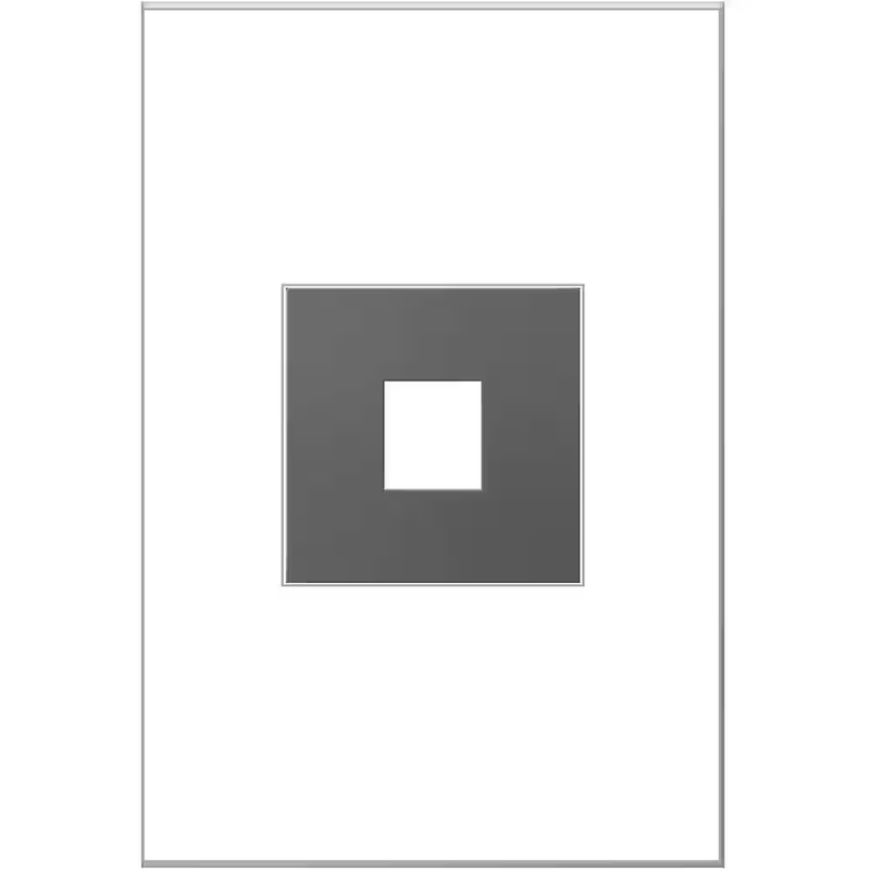 Adorne 1-Gang 1-Port Keystone Wall Plate, Magnesium (1-Pack)