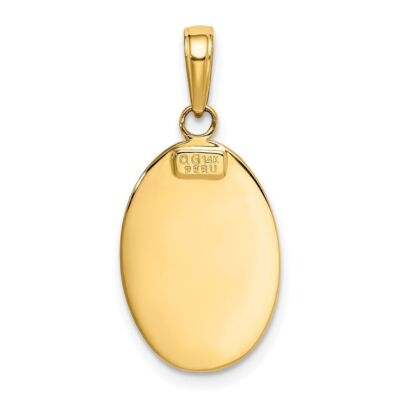 Pre-owned Diamond2deal 14k Yellow Gold Saint Christopher Medal Pendant