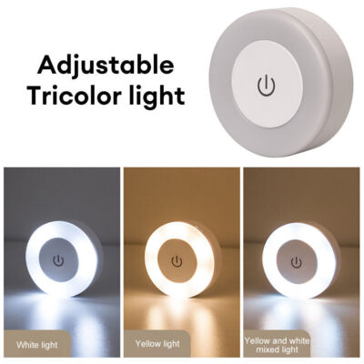 LED Touch Sensor Night Light USB Rechargeable Table Lamp Bedside Desk Dimmable