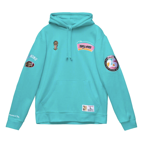 

Mitchell - Ness San Antonio Champ City Pullover Hoodie Mens Blue Casual Outerwea, Синий