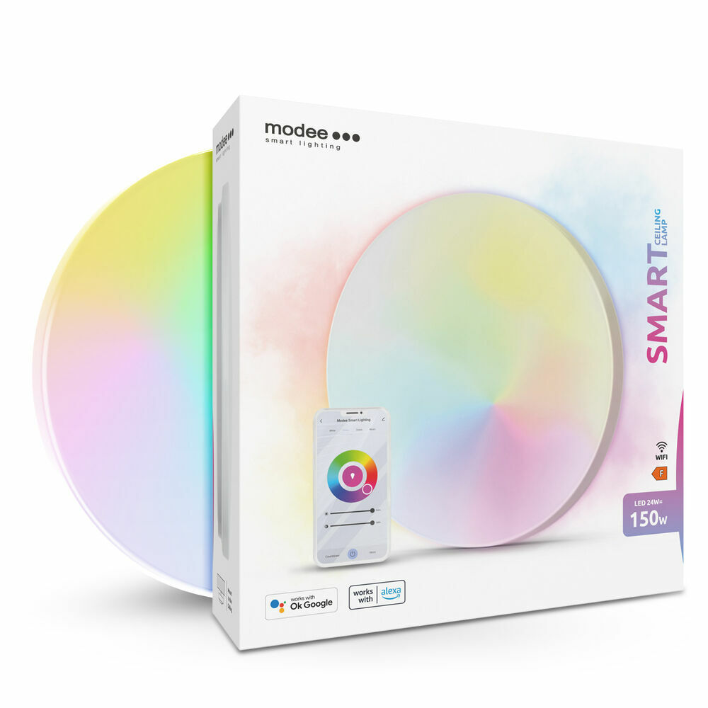 RGB-W LED Smart Deckenleuchte Deckenlampe Wandlampe Farbwechsler 24W Wi-Fi