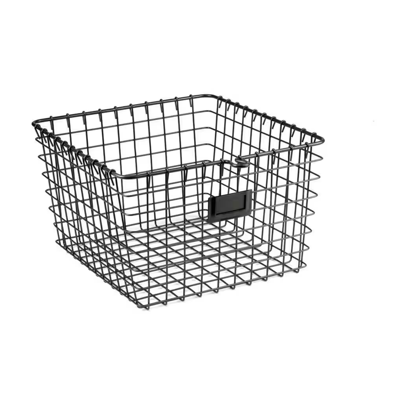 Spectrum Wire Storage Basket Metal Organizer Bin Pantry Closet Bathroom w/Handle