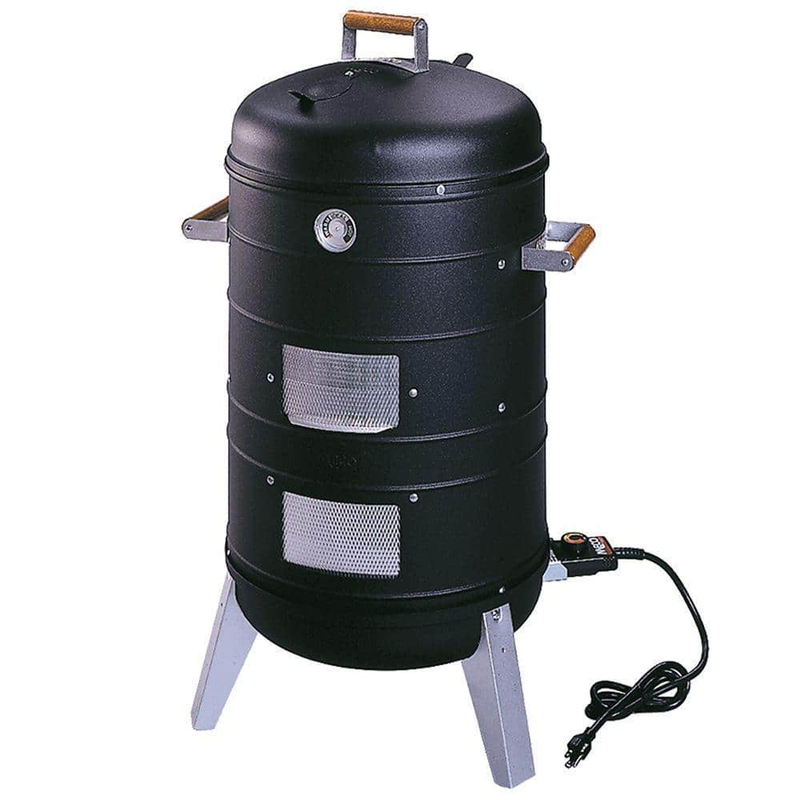 2-In-1 Portable Electric Water Smoker Grill Heavy-Duty Steel