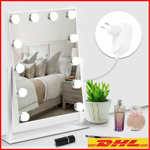 Hollywood Make Up Bulbs Mirror Lights 12 LED Kit Vanity Light Dimmable Lamp DHL