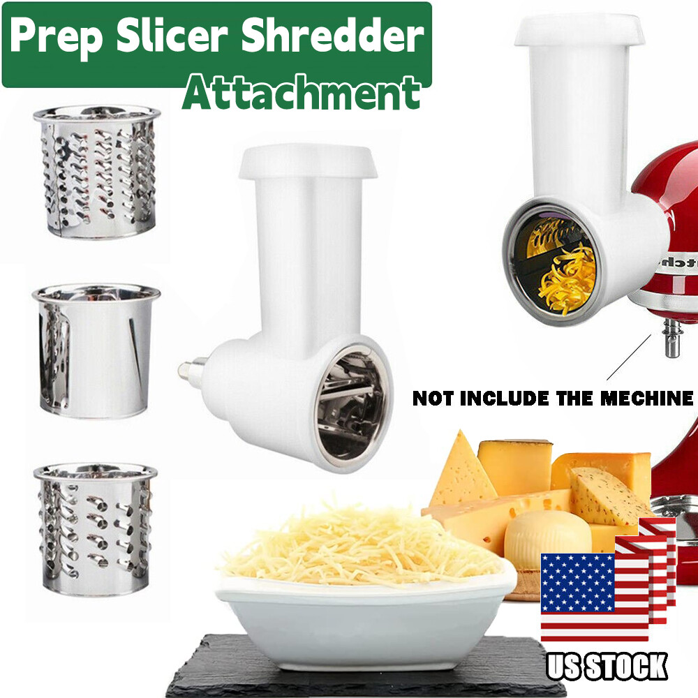 Fresh Salad Prep Slicer/Shredder Attachment 3-Blades For Kit