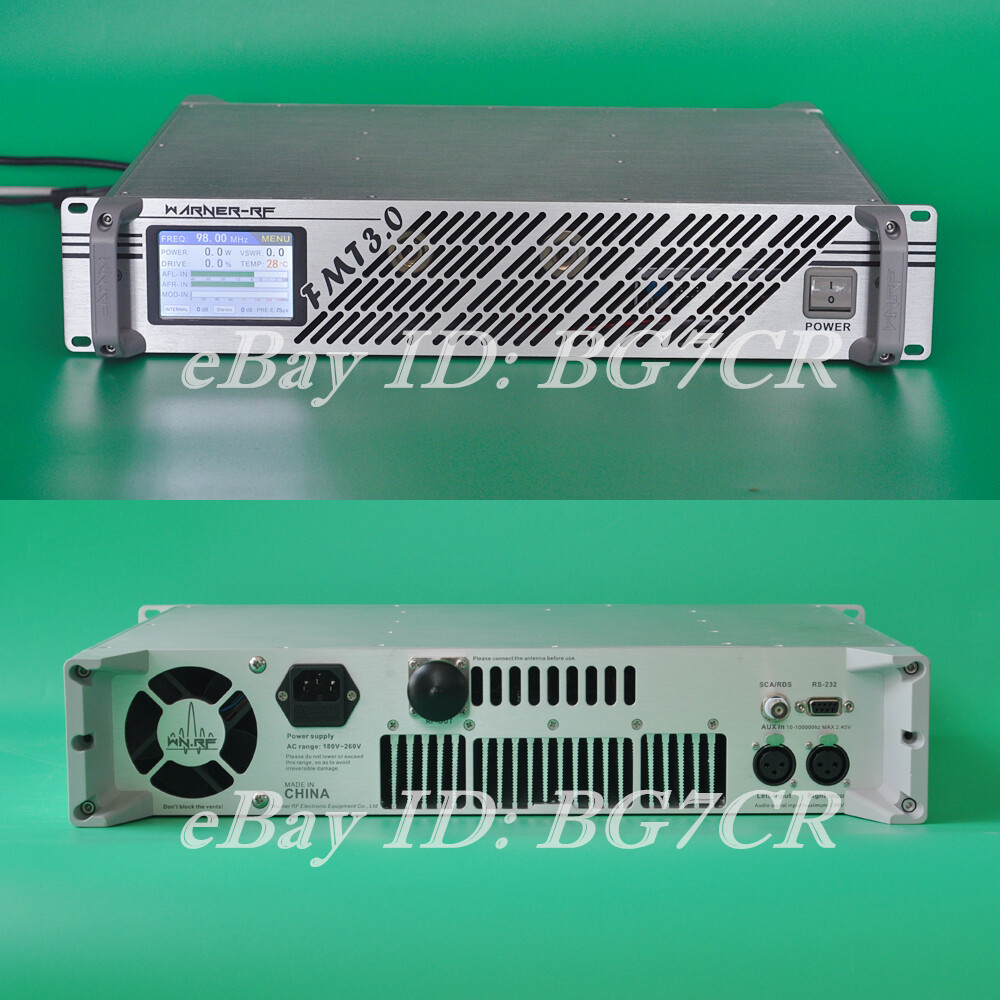 FMT 3.0 600W FM transmitter EXCITER Warner RF FMT3600H Touch LCD