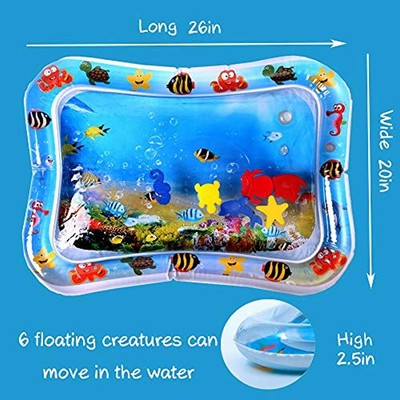 JUOIFIP Activity Centers Inflatable Tummy Time Premium Water Mat Infants 