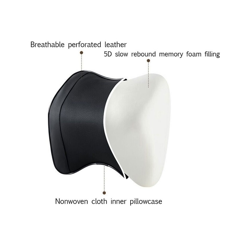 Black Memory Foam Car Seat Headrest Neck Rest Cushion At Rs 00/set In Mumbai