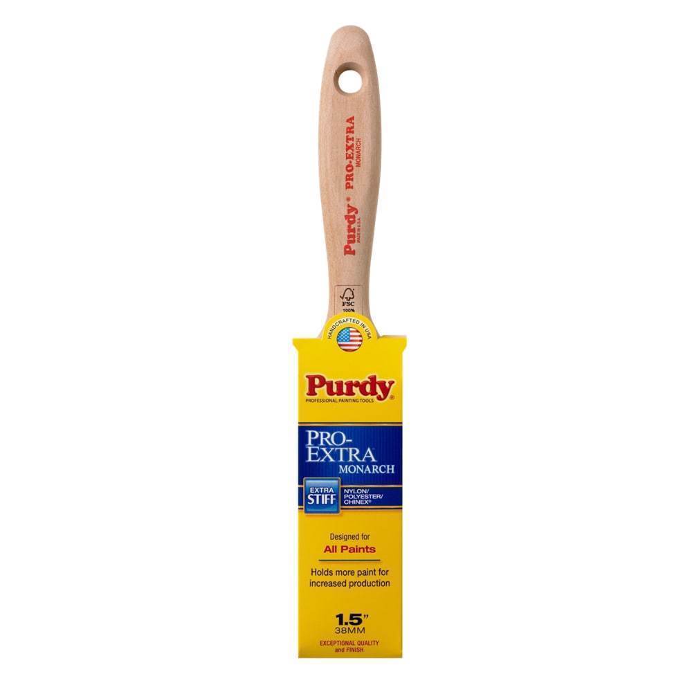 Purdy Pro Extra Monarch Stiff Bristle Synthetic Paint Brushes 1",1.5